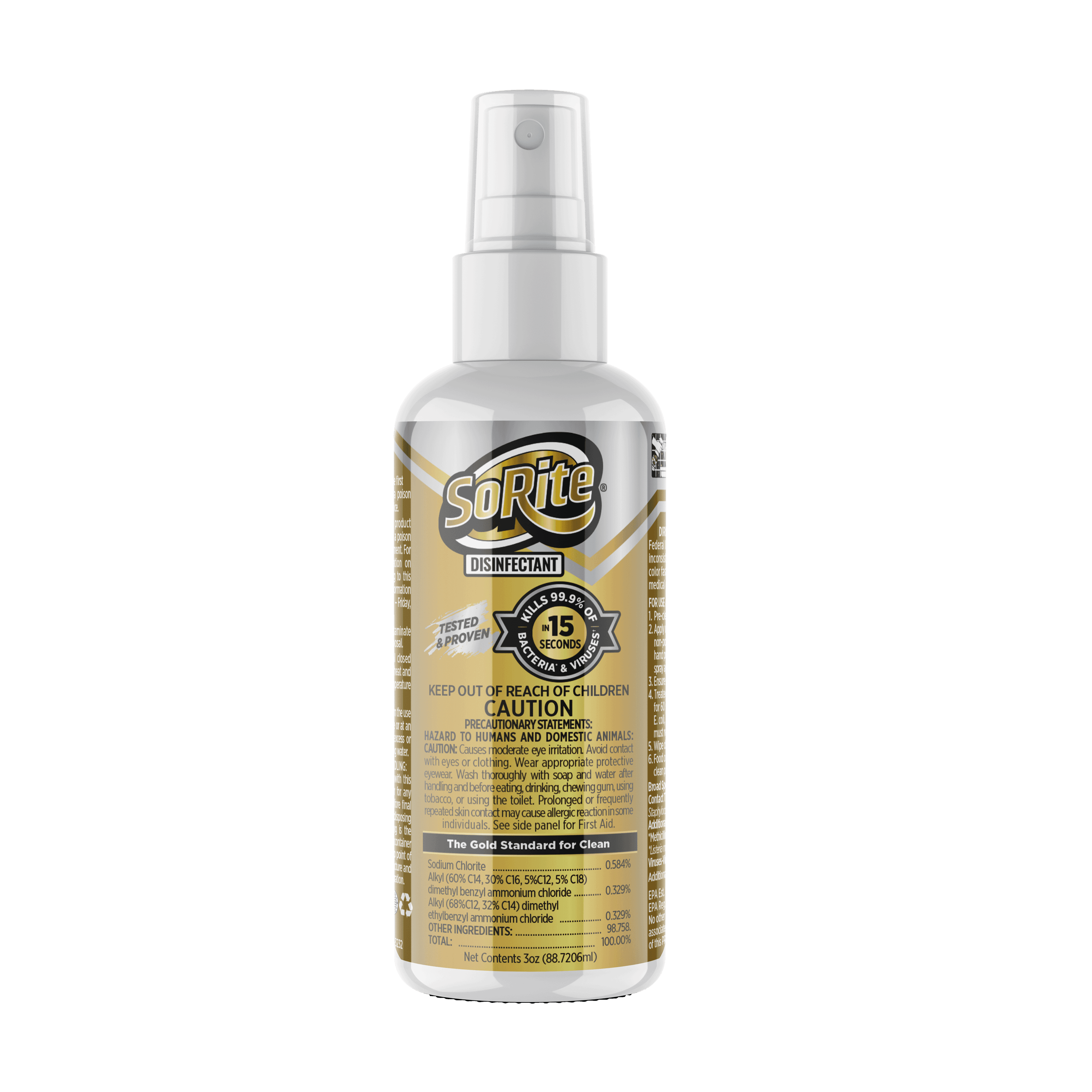 SoRite Hospital Disinfectant — 3 oz pump spray canister