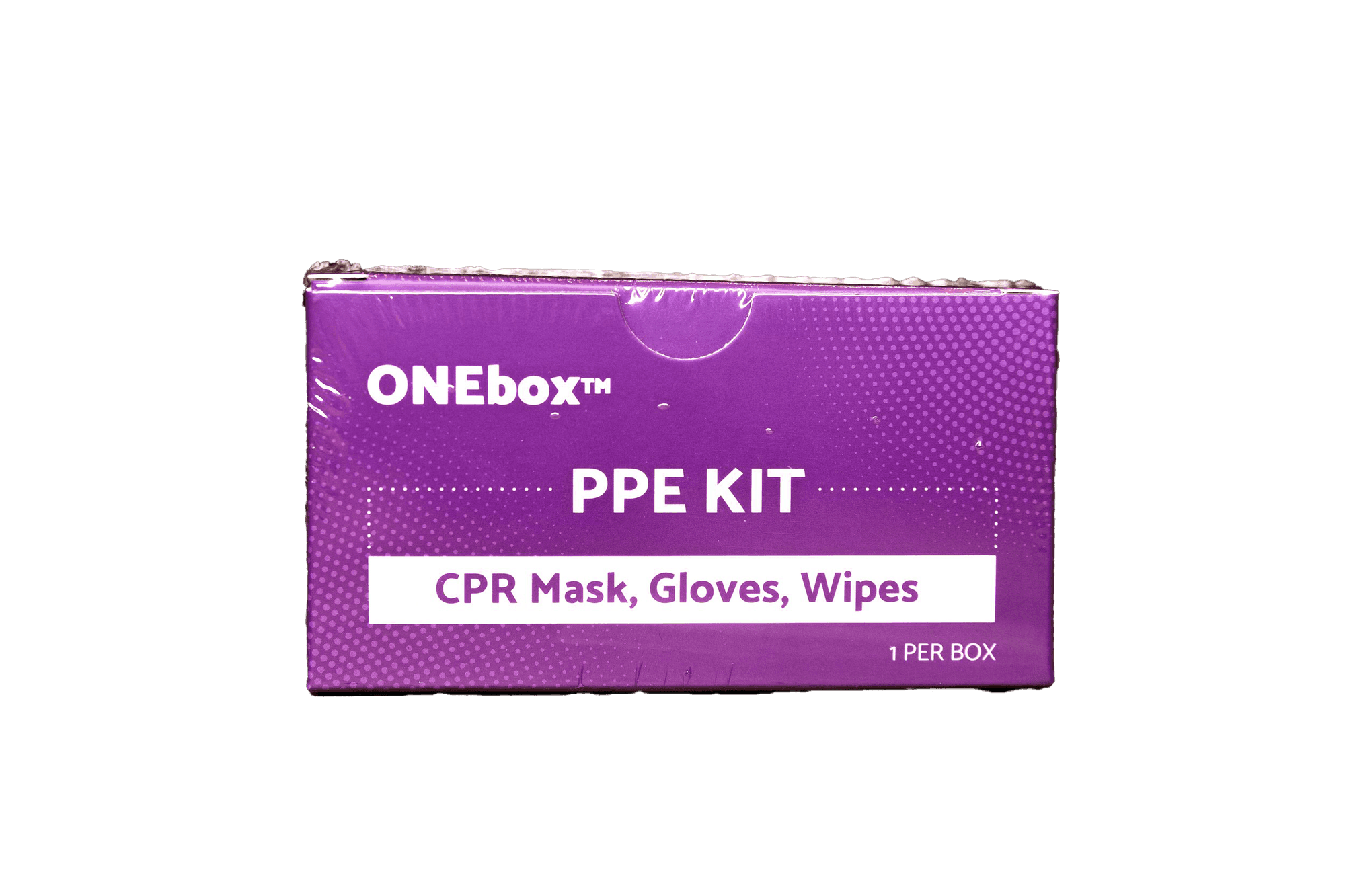 ONEbox PPE / CPR Mask Kit — contents laid out