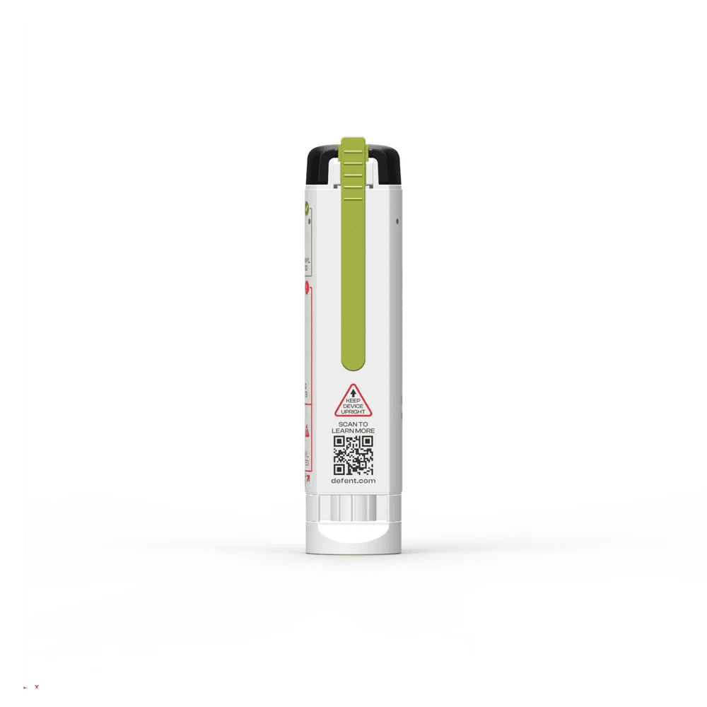 DEFENT ONE — side view showing testing chamber