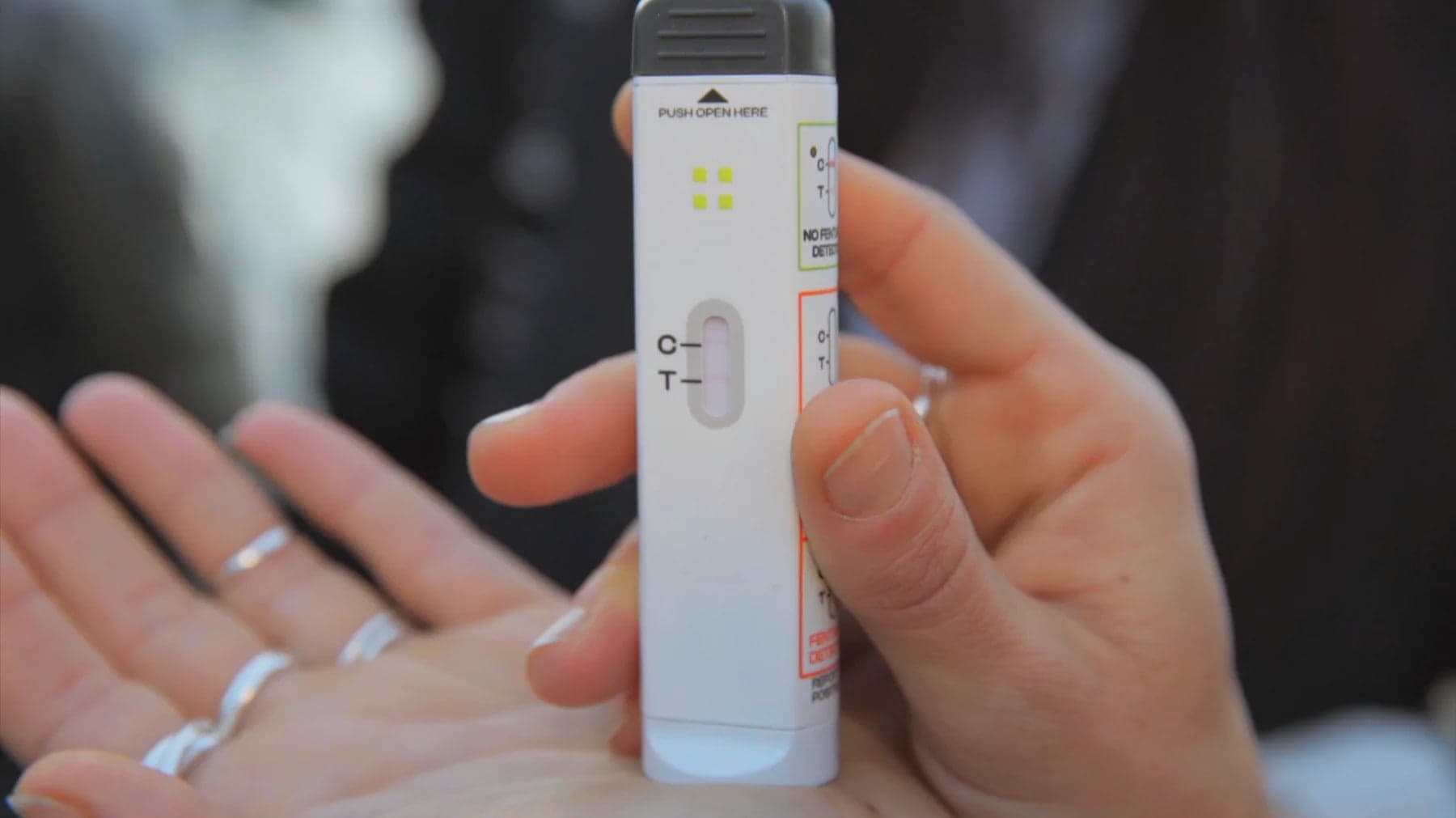 DEFENT ONE — held in hand showing compact size